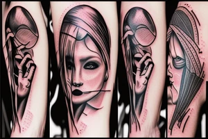 vampire bite wound tattoo idea