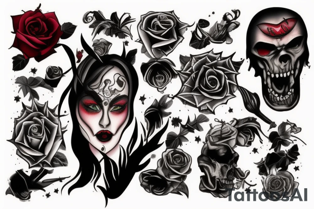 vampire bite wound tattoo idea