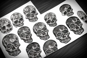 raven skull tattoo idea
