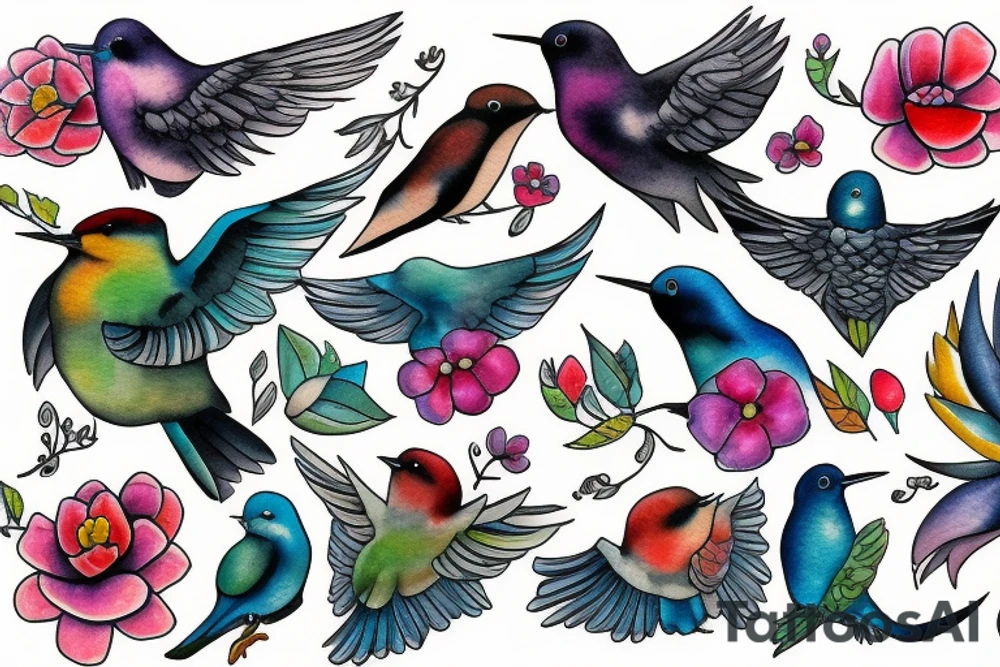 Humingbird tattoo idea