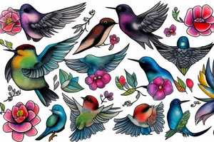 Humingbird tattoo idea