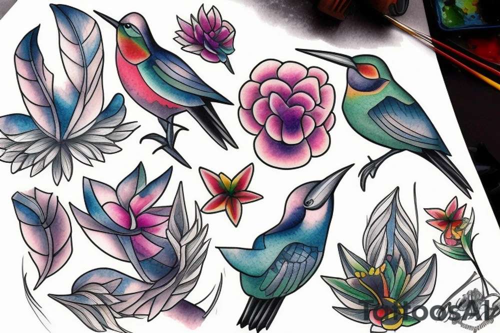 Humingbird tattoo idea