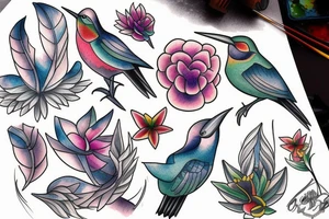 Humingbird tattoo idea