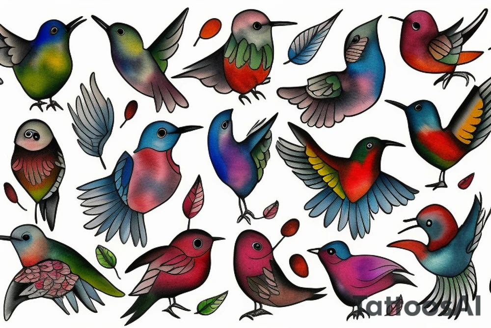 Humingbird tattoo idea