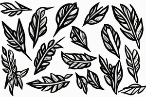 Dove flying with an olive branch losing leaves the leaves turn to arrowheads tattoo idea
