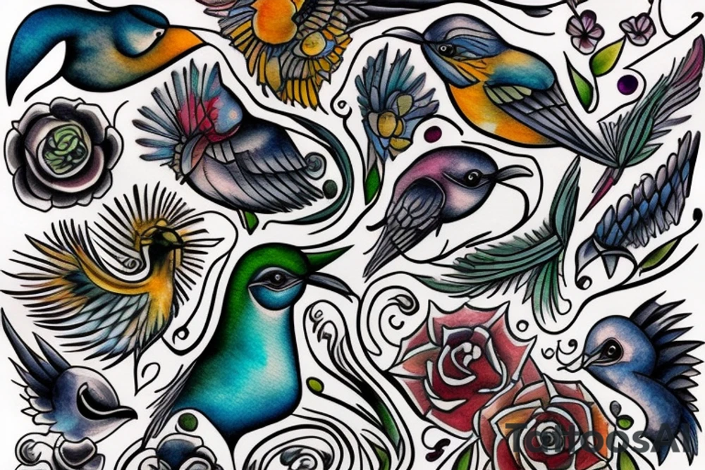 Humingbird tattoo idea