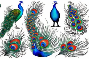 Peacock tattoo idea