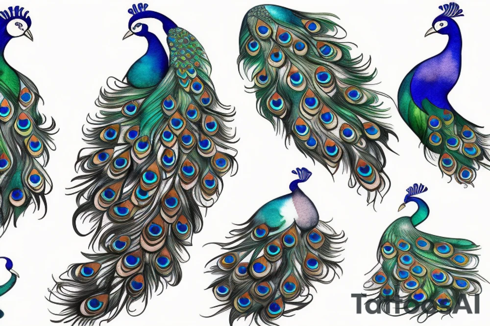 Peacock tattoo idea