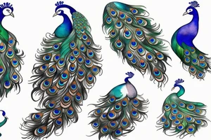 Peacock tattoo idea