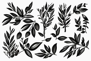 Dove flying clutching an olive branch tattoo idea