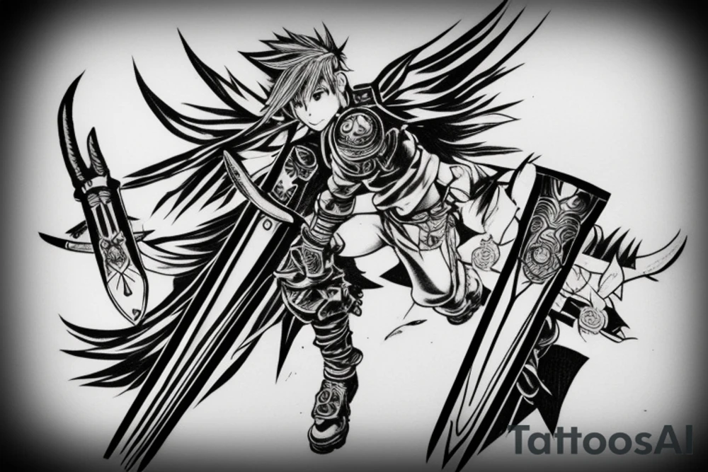 Buster sword from final fantasy 7 tattoo idea