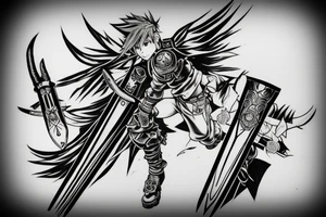Buster sword from final fantasy 7 tattoo idea
