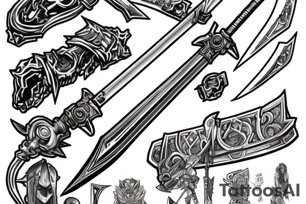 Buster sword from final fantasy 7 tattoo idea