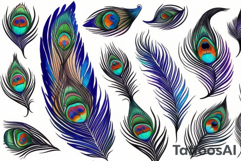 Peacock feather tattoo idea