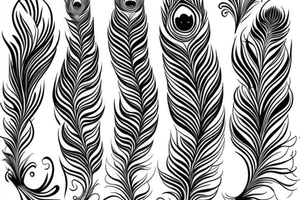 Peacock feather tattoo idea
