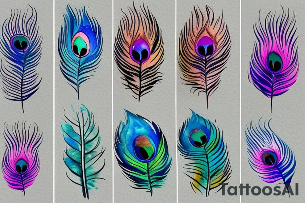 Peacock feather tattoo idea