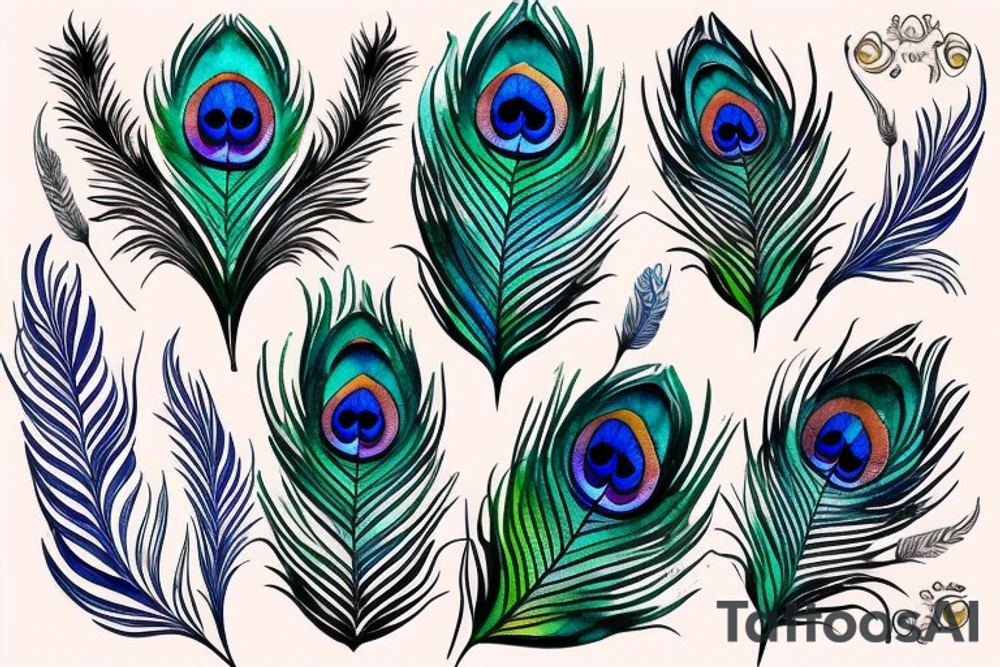 Peacock feather tattoo idea