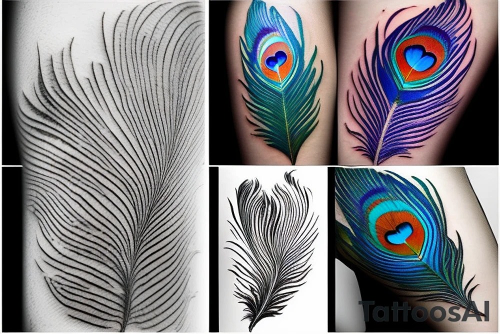 Peacock feather tattoo idea