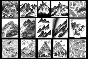 cracked mountain road tattoo idea