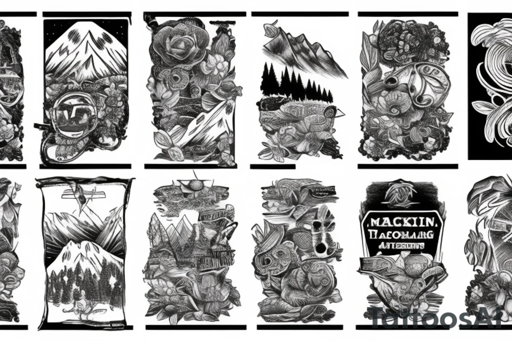 cracked mountain road tattoo idea