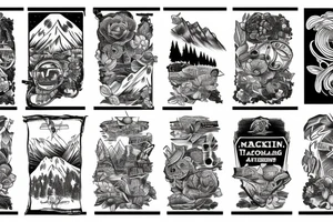 cracked mountain road tattoo idea