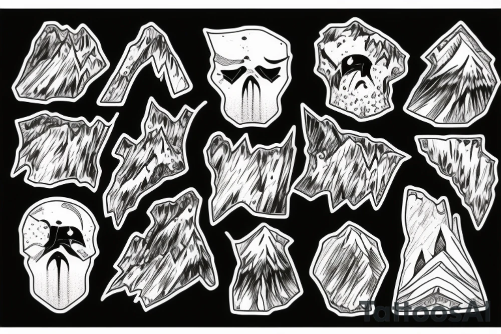 cracked mountain road tattoo idea