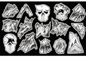 cracked mountain road tattoo idea