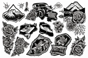 cracked mountain road tattoo idea