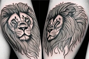 Lion head tattoo idea