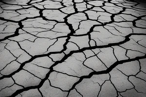 cracked road in the mountains tattoo idea