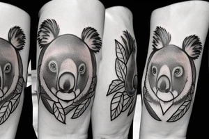 Koala on tree tattoo idea