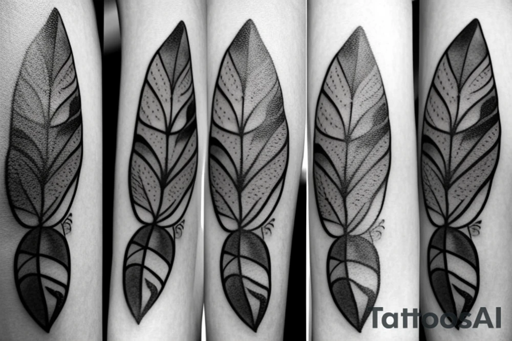 Koala and leaf tattoo idea