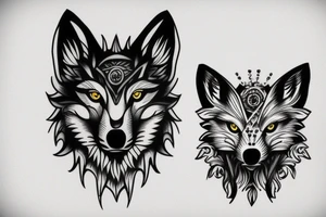 Wolf head tattoo idea