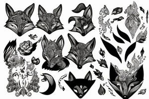 Fox and smoke tattoo idea