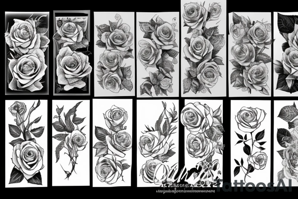 Roses and smoke tattoo idea