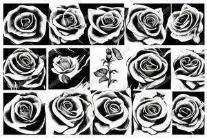 Roses and smoke tattoo idea