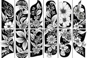 Ornamental flower tattoo idea