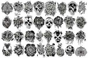 Ornamental peomy tattoo idea
