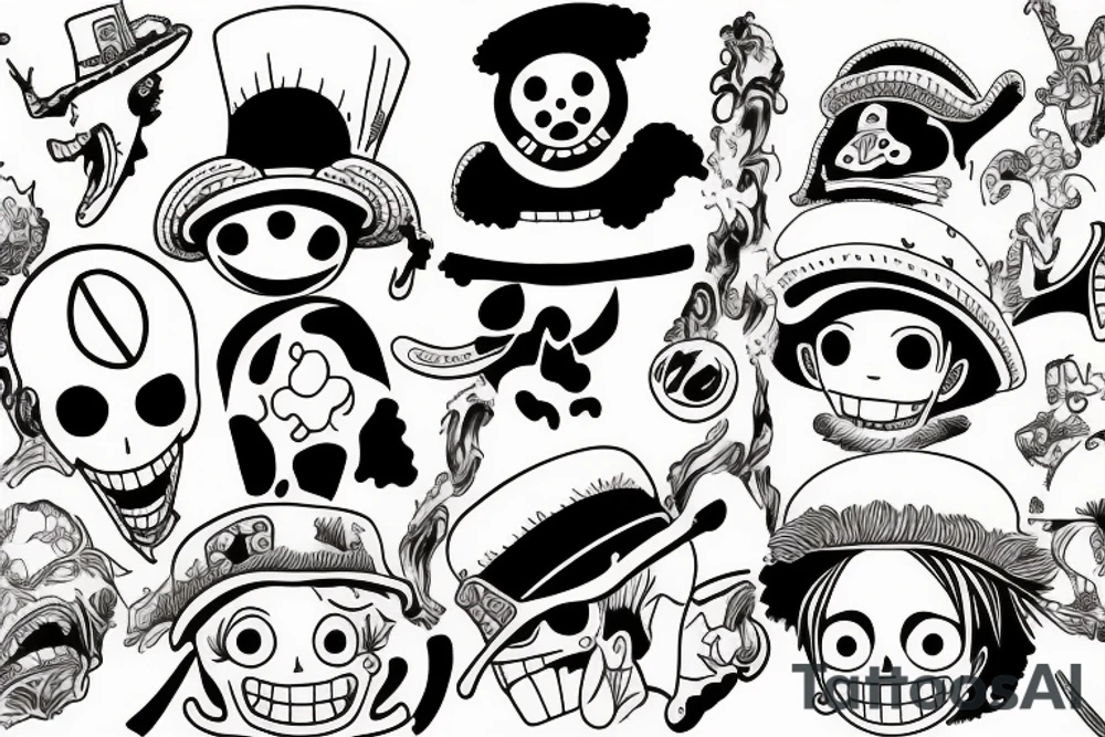 one piece tattoo tattoo idea