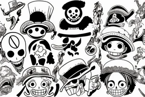 one piece tattoo tattoo idea