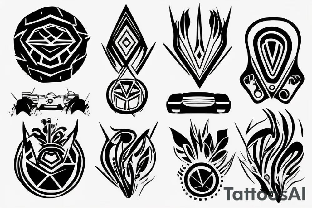 minimalistic car tattoo idea