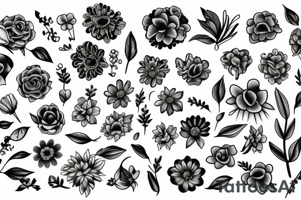 Flowers tattoo idea