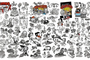 Futurama vs Simpsons tattoo idea