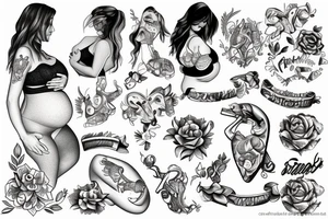 Pregnant tattoo idea