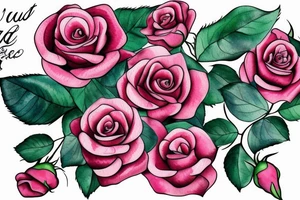 Rose with a heart in the the bud tattoo idea