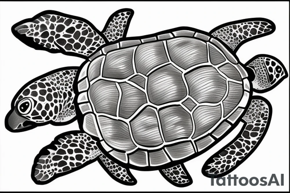 Turtles swimming tattoo idea