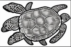 Turtles swimming tattoo idea