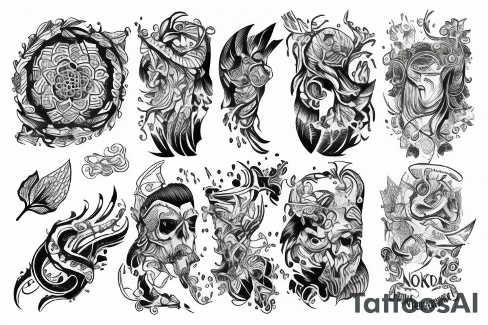 Nordic sleeve tattoo idea
