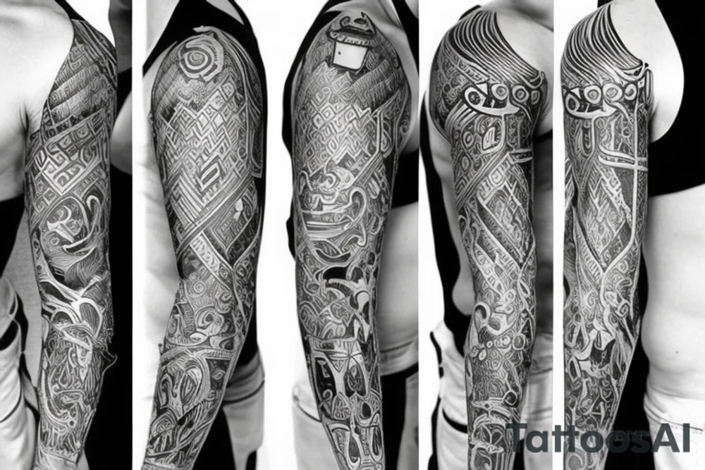 Nordic sleeve tattoo idea