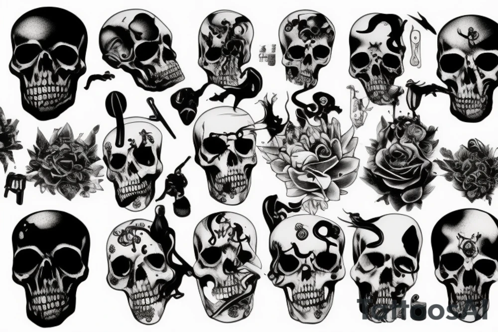 Death and destrution tattoo idea